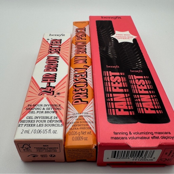 x4 Benefit Cosmetics Fan Fest 2pc Mascara Set Brow Setter Precisely My Brow NIB - Picture 12 of 14